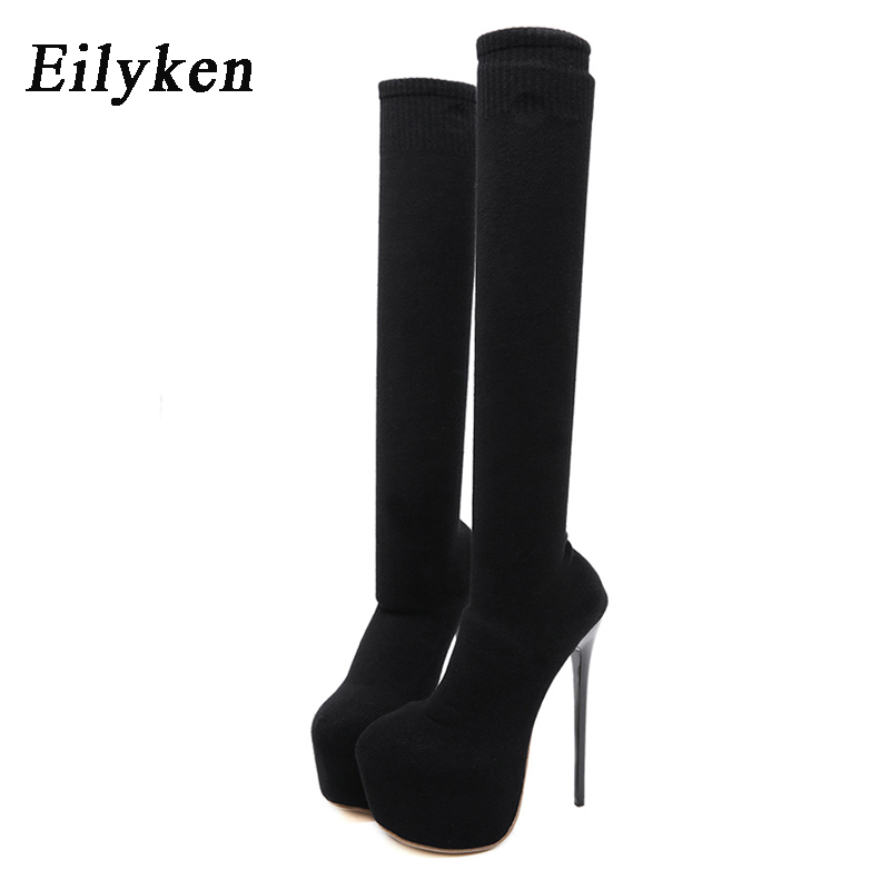 Knee High Sock Women - Eilyken 17CM Platform Hakken Vrouw Over
