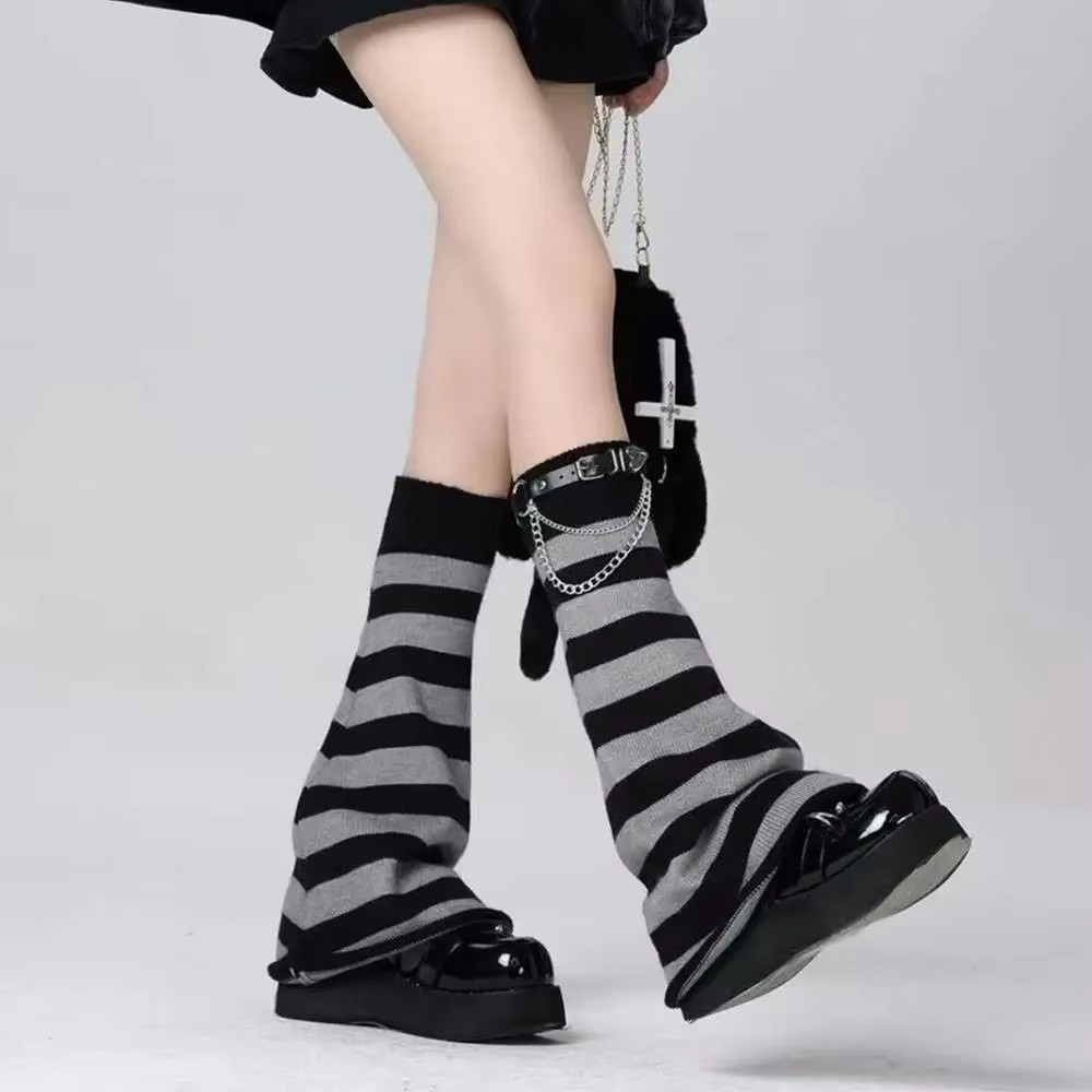Boot Sock Slouchy - Gotische Harajuku gebreide beenwarmers, losse gebreide