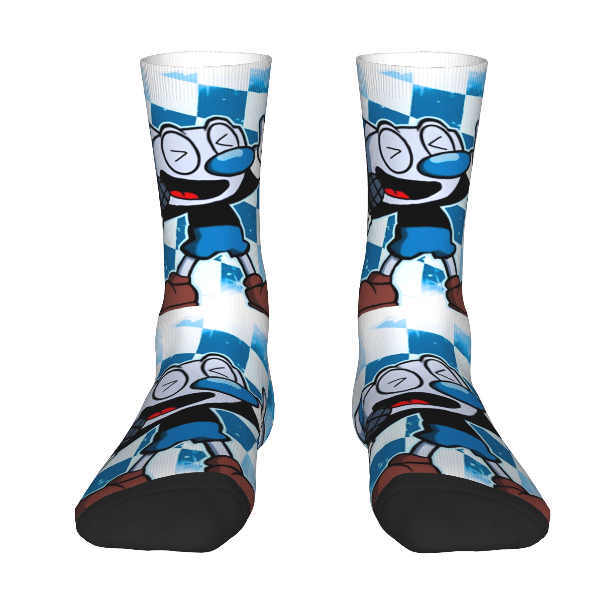 Dress Sock Men - Aangepaste Cuphead en Mugman Heren Crew