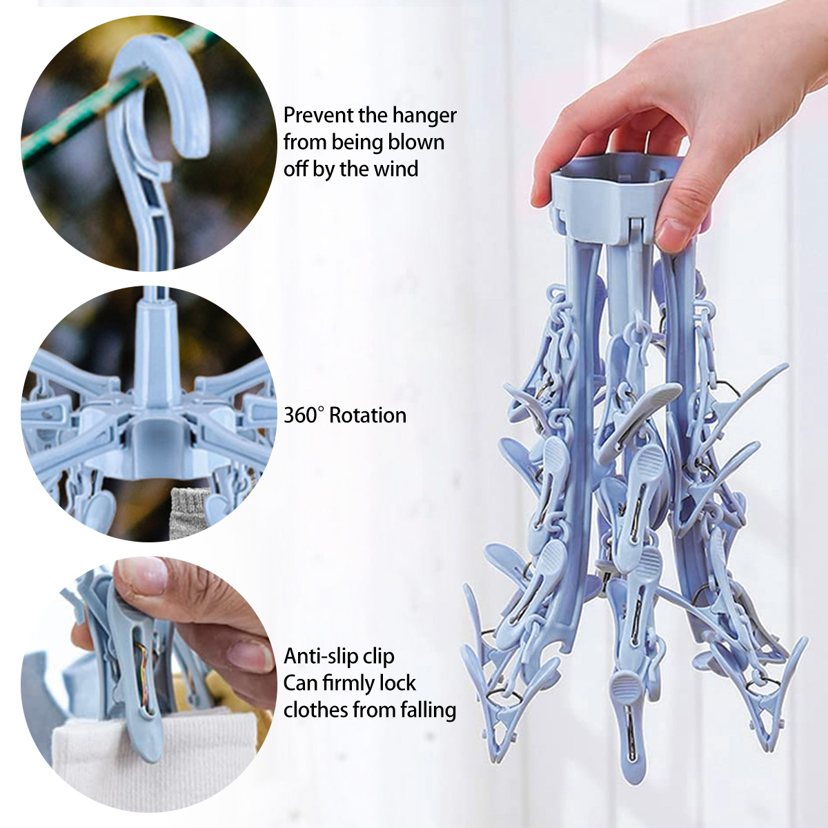 24 Clips Opvouwbare Kledingdro - Sock Organizer Tray recensie en prijs
