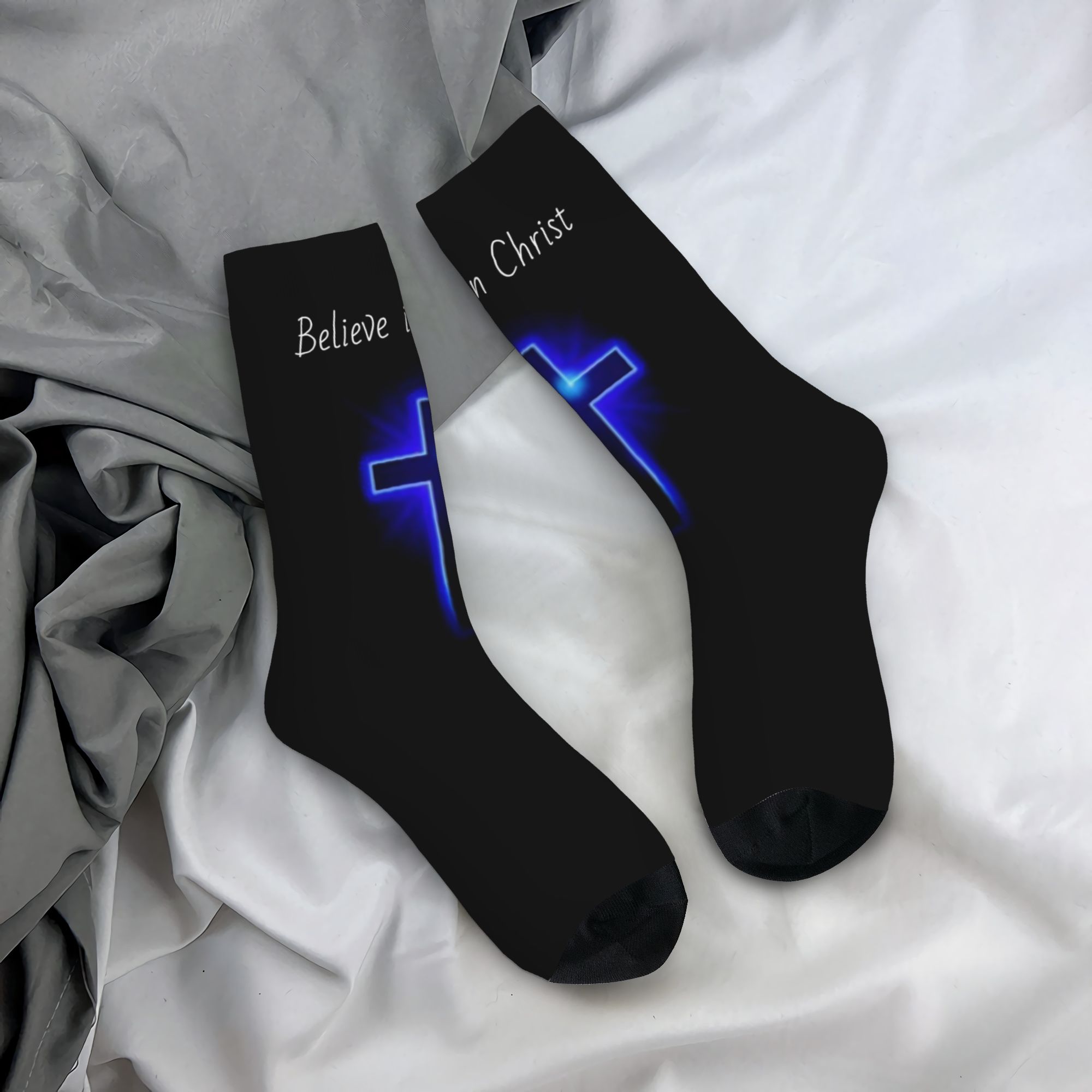 Custom Believe Jesus Christ He - Dress Sock Men recensie en prijs